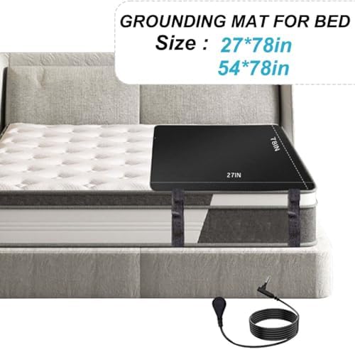 LOSUVERO Grounding Mat for Bed - Breathable Carbon Leatherette