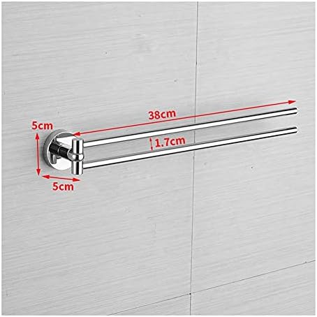 ANNBKA Rotating Towel Bar with Double Ring Holder
