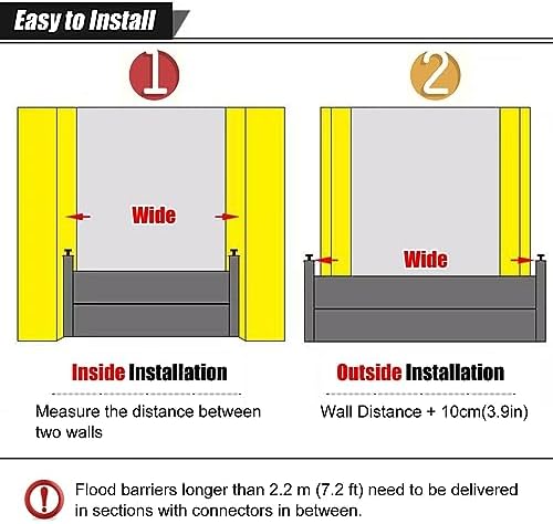 Flood Barrier Threshold Heavy Duty Doorway Water Stopper 1