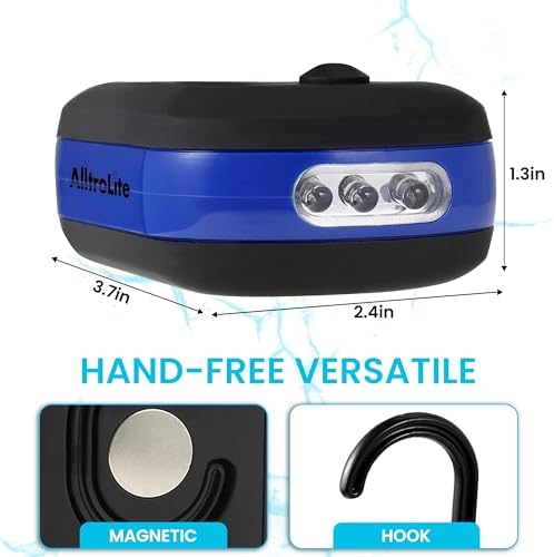 AlltroLite 3-Pack LED Work Light - Portable Magnetic with Rotatable Hook