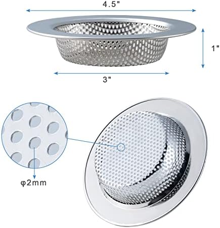 Honmein 2 Pcs Sink Strainer for 45 Inch Drain Basket