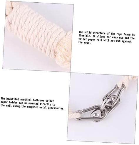 LIFKICH Nautical Rope Toilet Paper Holder with Stainless Steel Bracket 1