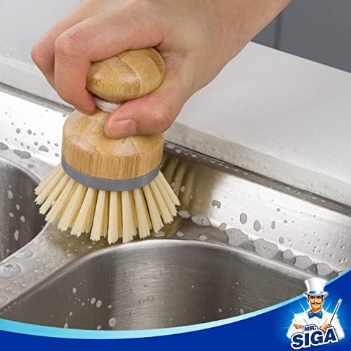 MRSIGA Bamboo Palm Brush Pack of 2 1