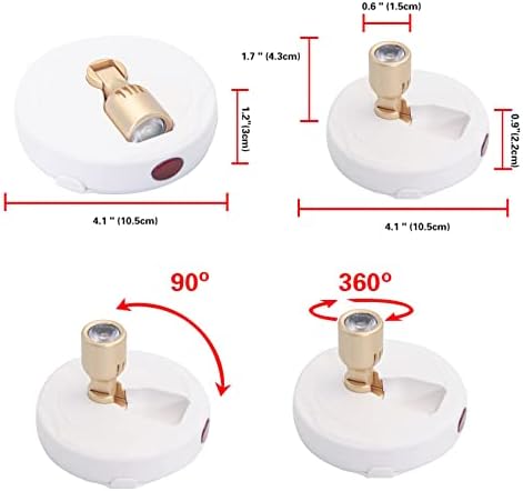 Remote Control Battery Spotlights - 2pcs LED Puck Lights with 360 Rotation