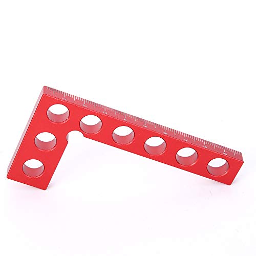 JERYS Solid Red Right Angle Ruler for Woodworking