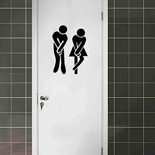 DIY Removable Bathroom WC Sign for Home Decor