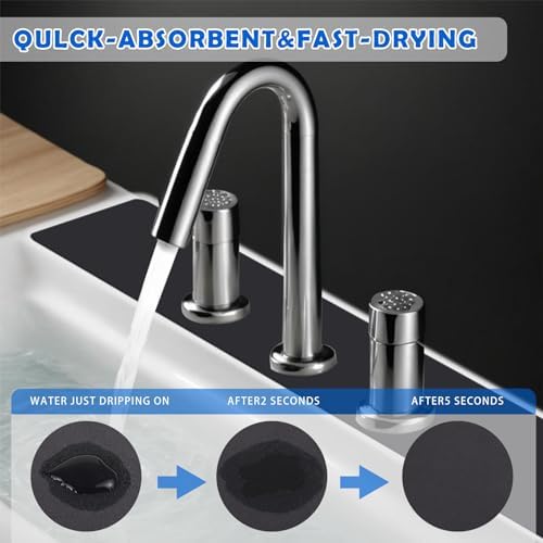 OIEKUN 2 Pcs DIY 3 Hole Sink Splash Guard