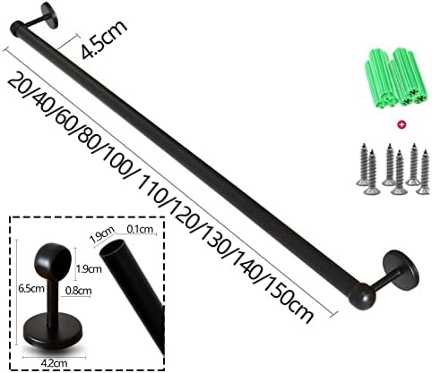 Stainless Steel Matte Black Towel Holder Bar 20cm 1