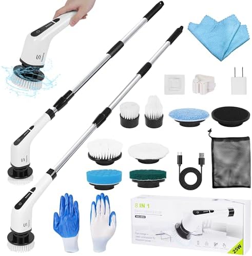 SAPANA Electric Scrubber with 8 Heads and Gloves 1