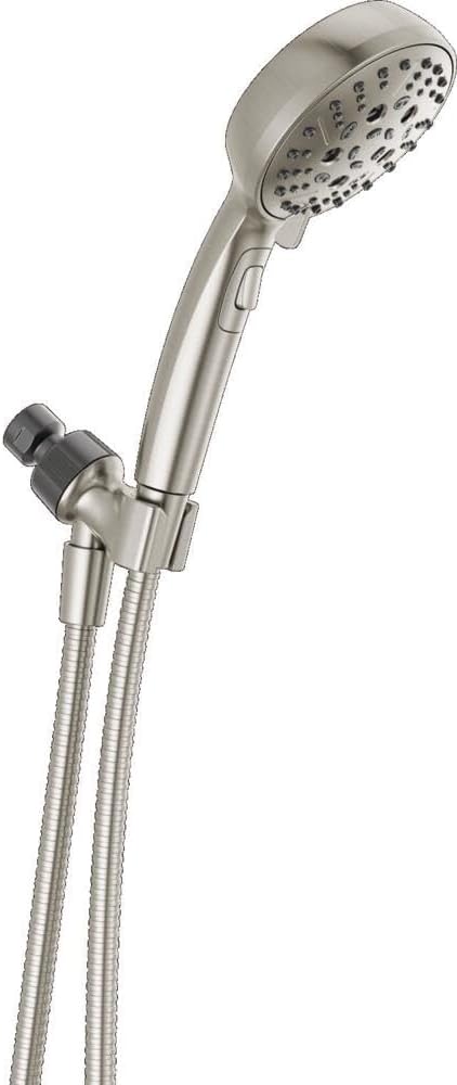 Delta H2Okinetic 6-Spray Handheld Shower Head with Hose Brushed Nickel