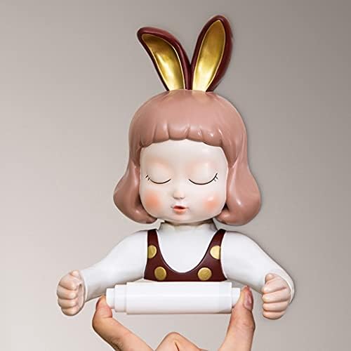 Cute Girl Toilet Paper Holder Wall Decor