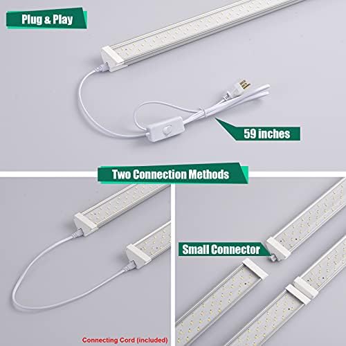 SZHLUX 6 Pack LED Shop Light 2FT 30W 4350LM Daylight White