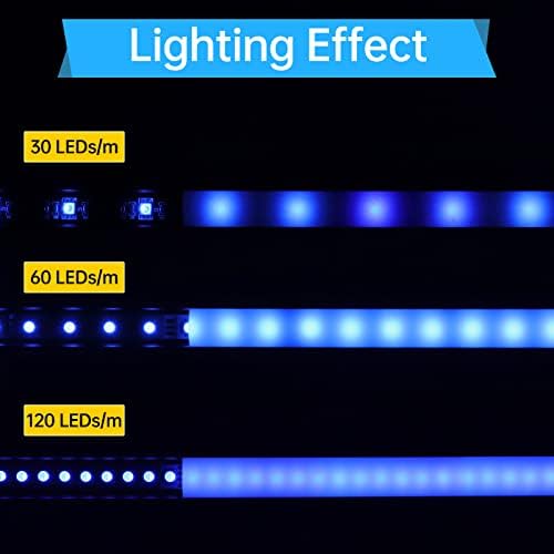Muzata 6Pack LED Channel U Shape Silver Diffuser with Milky White Cover