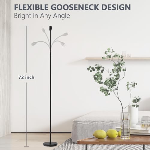 AUZONIMICS Reading Floor Lamp with Dimmable LED and Gooseneck