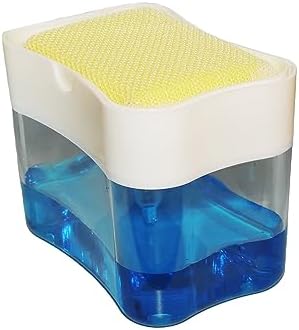 Elite Buddy Dish Soap Dispenser with Sponge Holder White