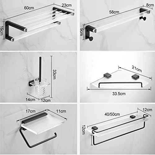 ANNBKA Luxury Acrylic Towel Rack Bathroom Hardware Set