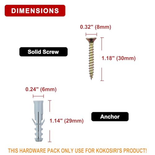 KOKOSIRI Bathroom Hardware Screw Kit Pack ACC-002