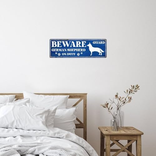 Beware Guard Dog on Duty Wall Art Sticker 18in