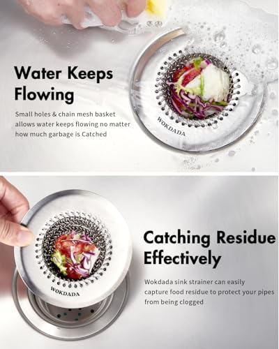Wokdada Reversible Sink Strainer with 304 Stainless Steel