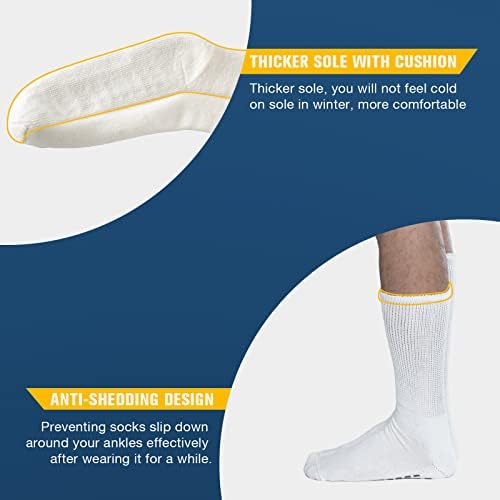 Bulinlulu Extra Wide Socks for Swollen Feet 4 Pairs