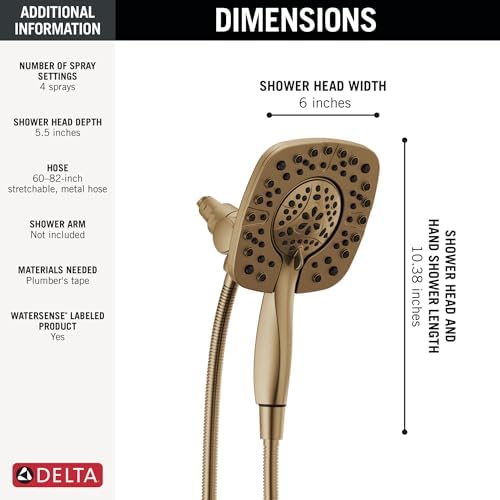 Delta Faucet 4-Spray In2ition Dual Shower Head with Handheld