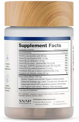 Snap Supplements Kidney Health Support 60 Capsules