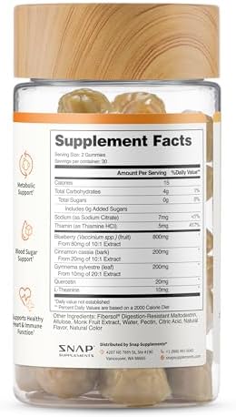 Snap Supplements Blood Sugar Blend Capsules Gummies 1