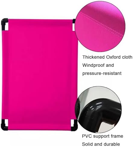 XPLKQXE Foldable Safety Barricade 22x315in PVC Frame Pink 1pcs