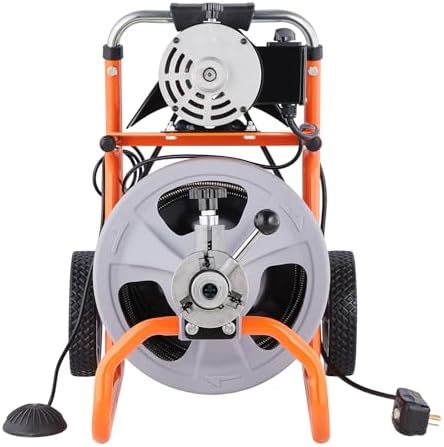 VEVOR 100FT Electric Pipe Cleaning Machine with 38 Steel Cable
