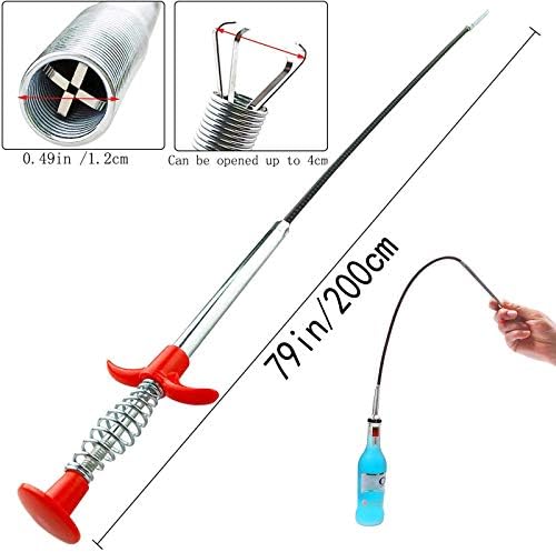 Domejo Drain Snake 79 Inch Flexible Clog Remover