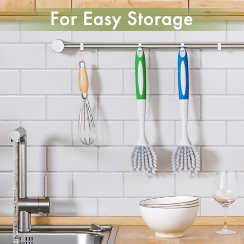 Amazer Dish Brush with Handle 2 Pack Kitchen Scrub Brushes