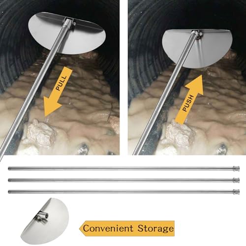 FEIMIRE 10 Culvert Cleaning Tool with 80 Angle and Duct Tape Fix
