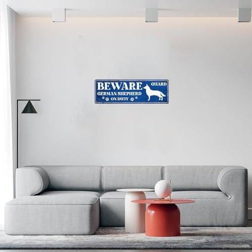 Beware Guard Dog on Duty Wall Art Sticker 18in
