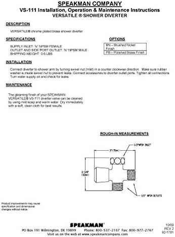 Speakman VS-111 Bathroom Hardware Polished Chrome