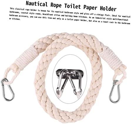 Nautical Rope Toilet Paper Holder with Metal Accessory