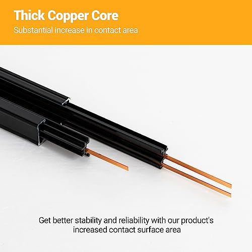 VANoopee 13FT H Track Lighting Rails Kit Black 1