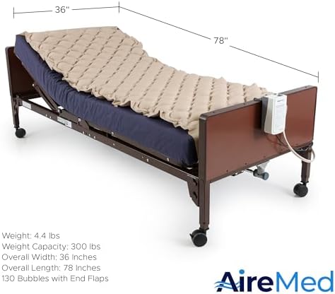 AireMed Alternating Pressure Pump Pad - Quiet Electric - Hospital Twin Size