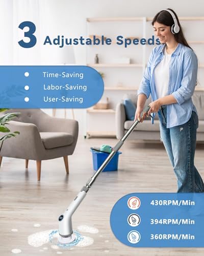 Gremap Electric Spin Scrubber with 9 Heads