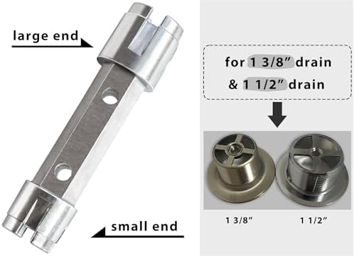 BearHut Dual Ended Tub Drain Wrench Tool