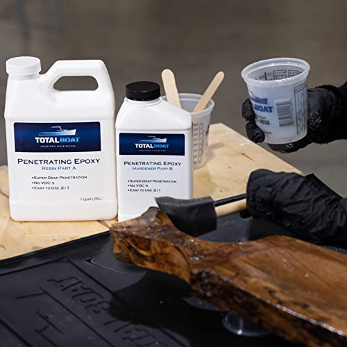 TotalBoat 403794 Clear Penetrating Epoxy Wood Sealer Stabilizer 1