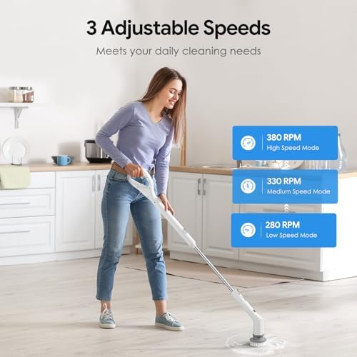 Sorpci Electric Spin Scrubber with 7 Brush Heads and 3 Speeds