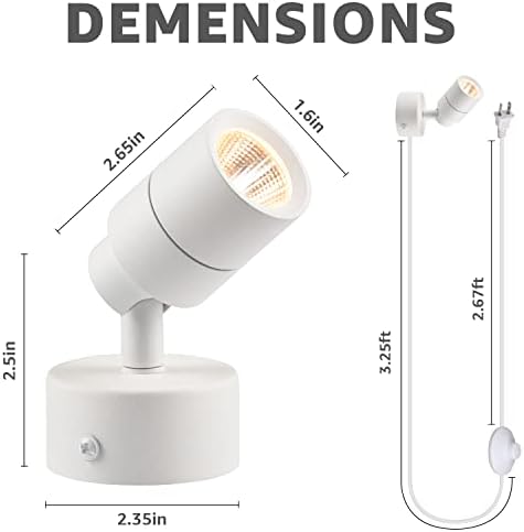 SUNVIE 2 Pack LED Floor Spotlights with Foot Switch