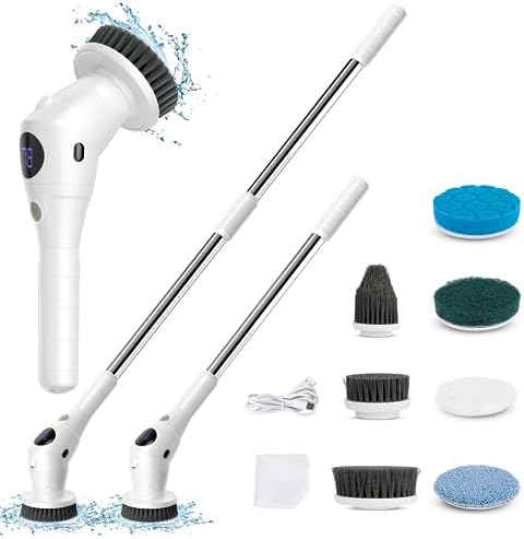 Untovei Cordless Electric Spin Scrubber with 7 Heads