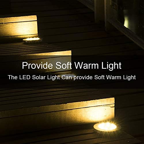 ZGWJ Solar Ground Lights 8 Pack Warm White 1