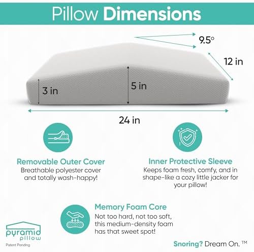 Pyramid Pillow - Anti-Snoring Aid for Side Sleepers
