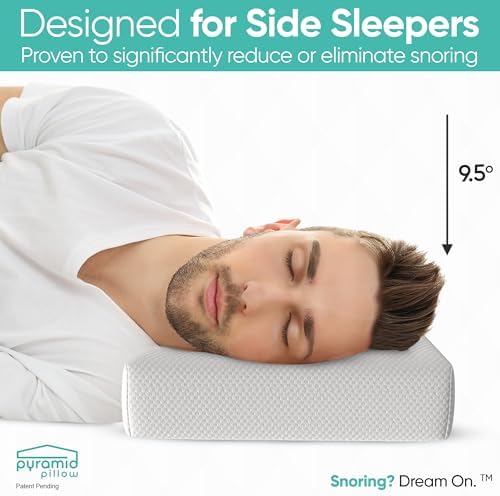 Pyramid Pillow - Anti-Snoring Aid for Side Sleepers