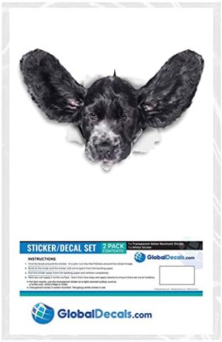 Winston Bear 3D Dog Stickers - 2 Pack - Funny Cocker Spaniel