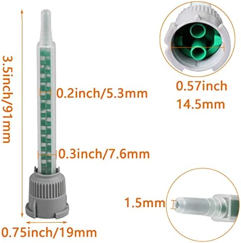 20 Pieces Epoxy Adhesive Mixing Nozzle Tips for 50ml Cartridges