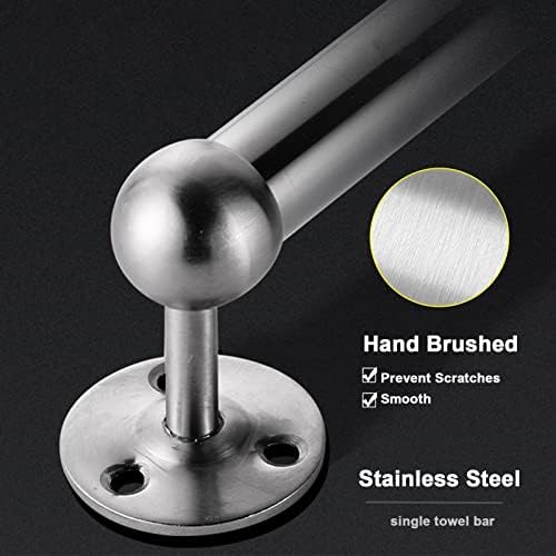 Stainless Steel Towel Bar 90cm 120cm Polished Silver
