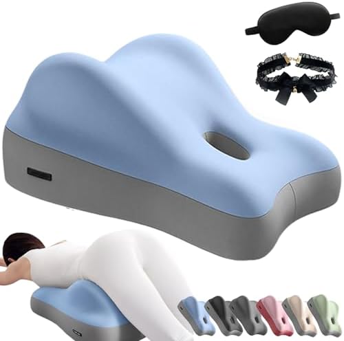 Couples Pillow for Intimacy Discreet Memory Foam Butt Cushion Blue